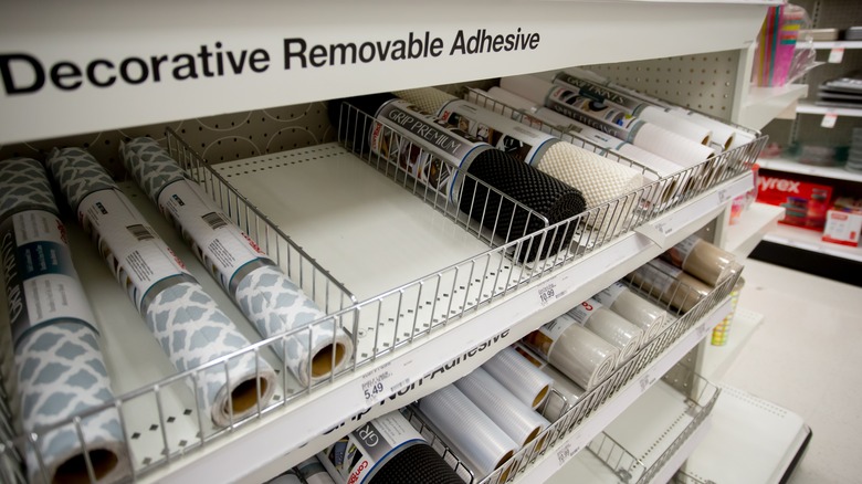 Adhesive shelves