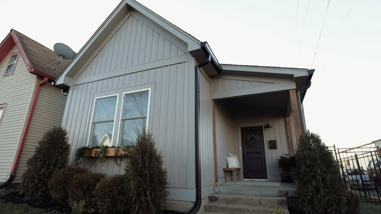 Vertical siding home exterior