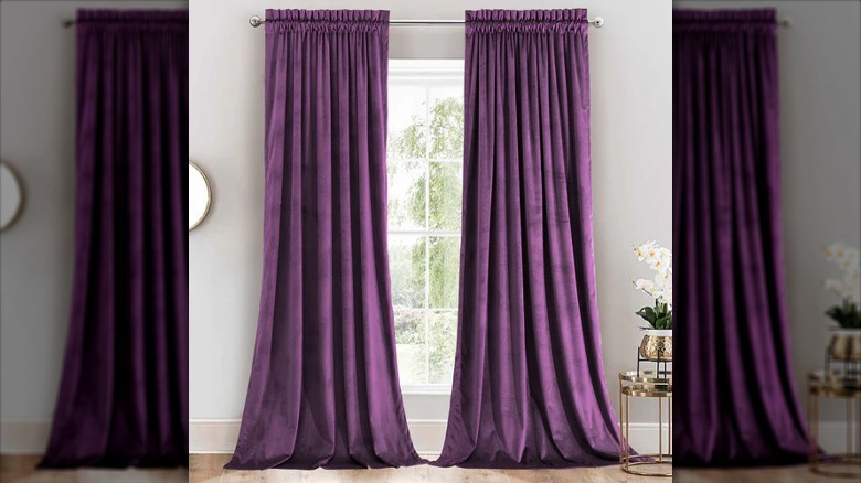 deep purple curtains 