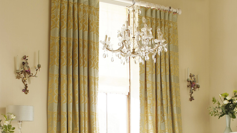 golden curtains 