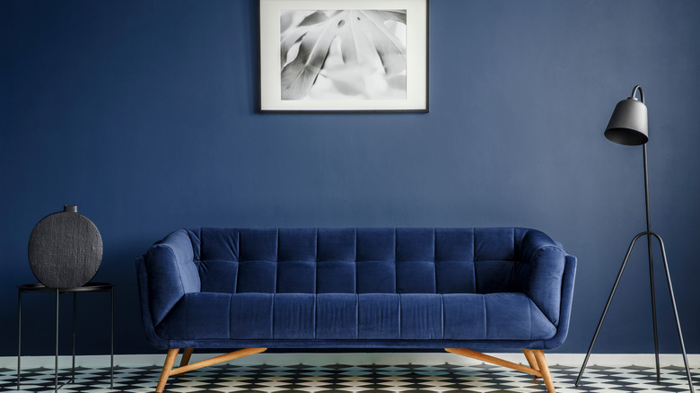 navy blue couch 