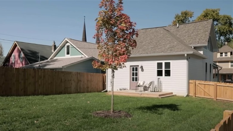 Good Bones backyard after