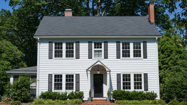 Exterior of colonial house