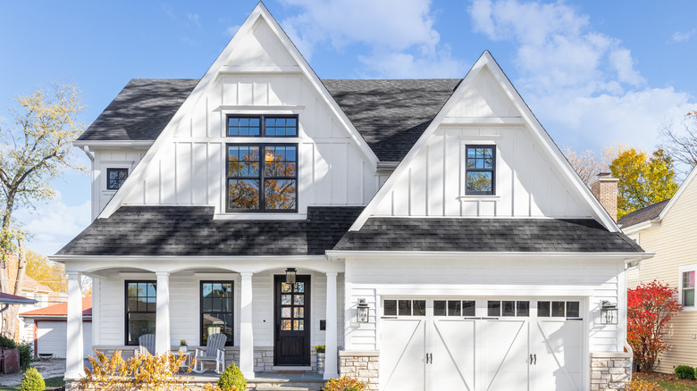 Exterior of farmhouse home