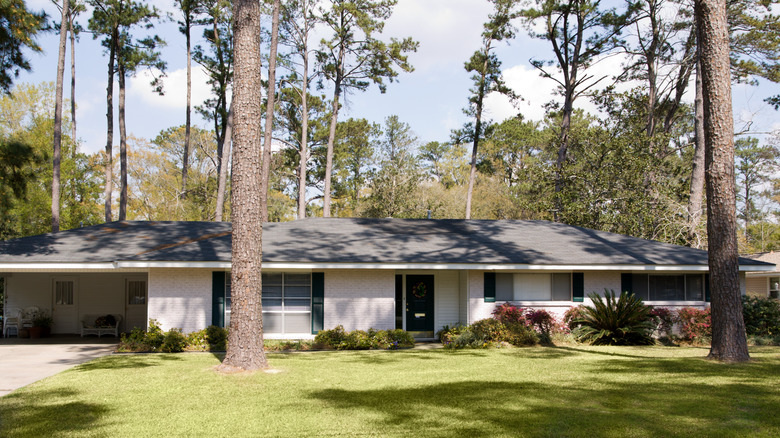 Exterior of ranch home