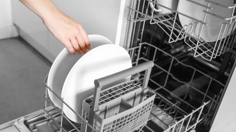 loading the dishwasher