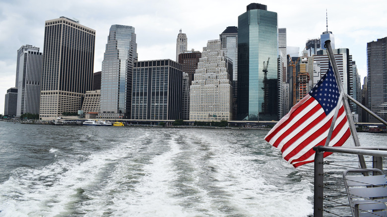 New York City view from the water