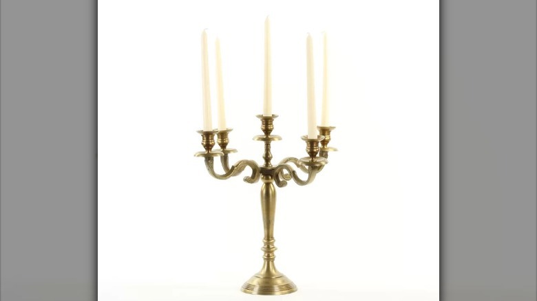 Brass candelabra