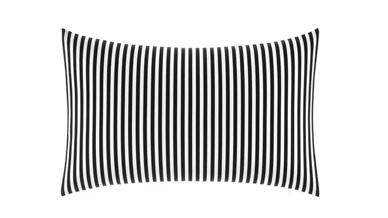 Pinstriped throw pillow