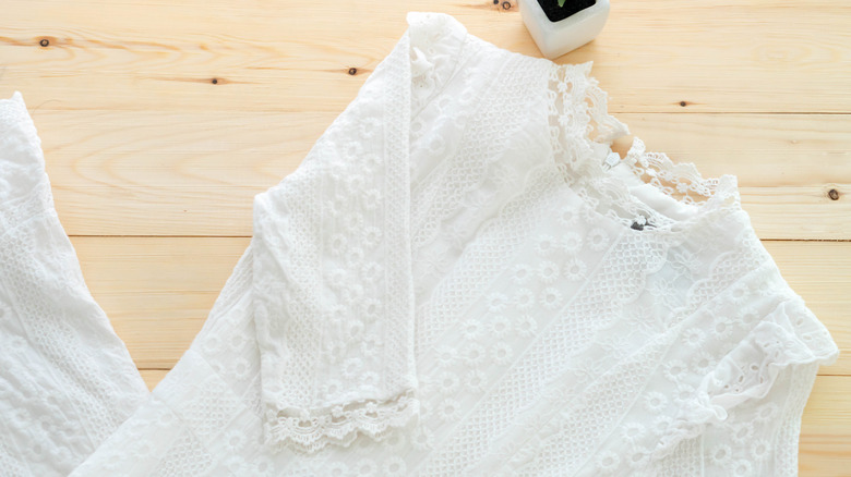 white lace blouse