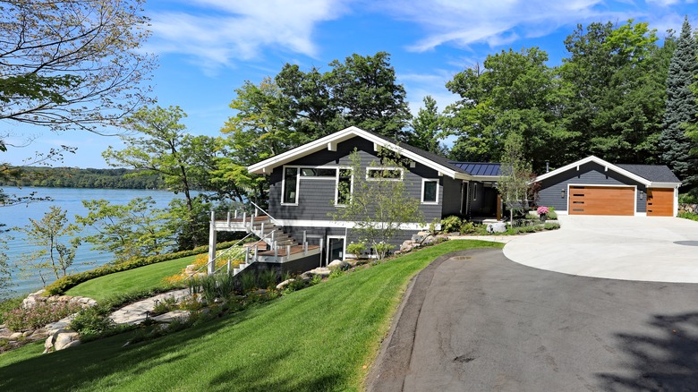 large lakefront home 