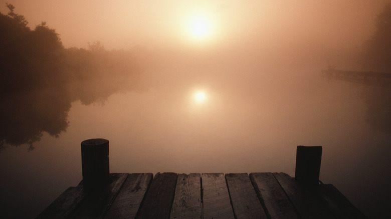 sunrise over lake