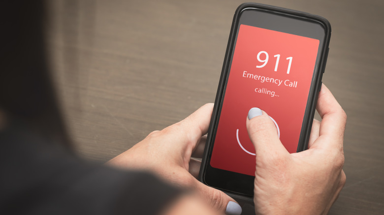 person calling 911