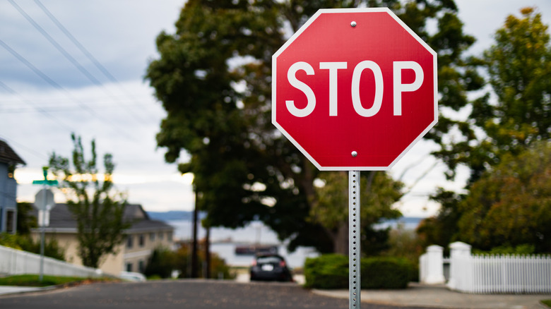 neighborhood stop sign