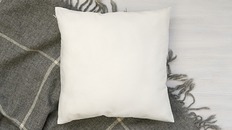 clean white pillow cover