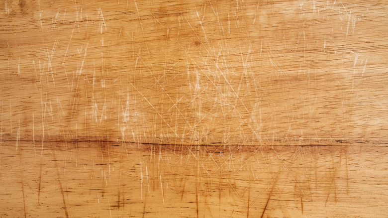 scratches on butcher block 