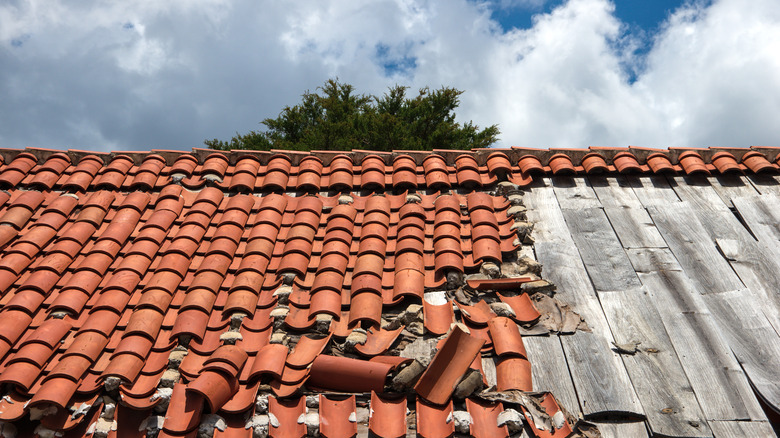 Broken tiles