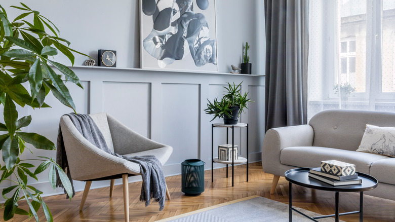 gray living room