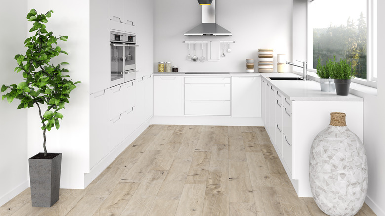 kitchen with vinyl flooring