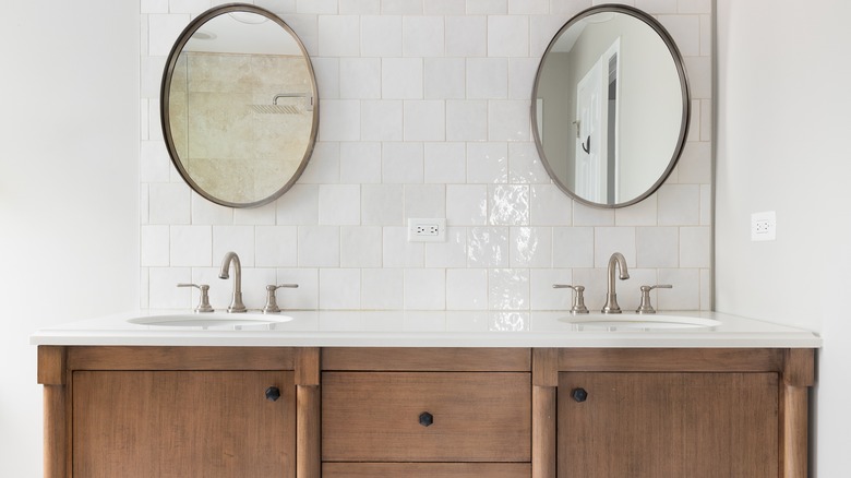 wood sink vanity