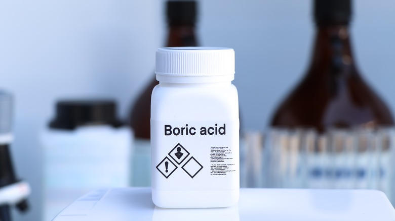 bottle of boric acid