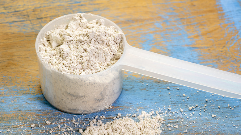 A spoon of diatomaceous earth