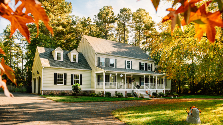 house in the fall