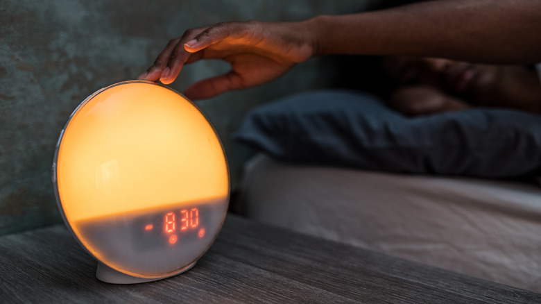 Orange sunrise alarm clock 