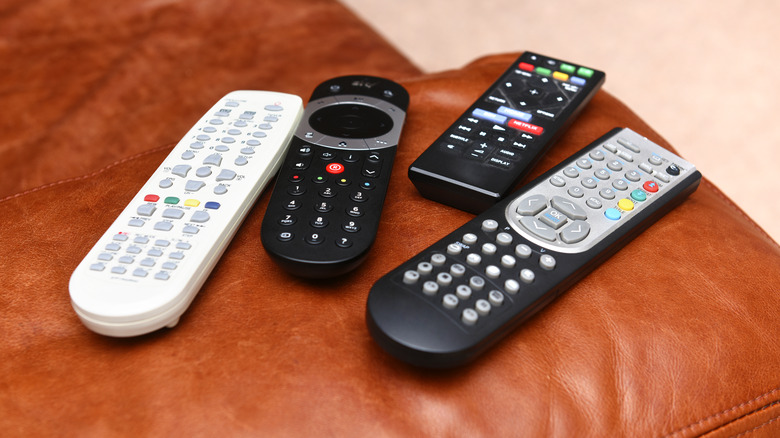 remote controls on couch