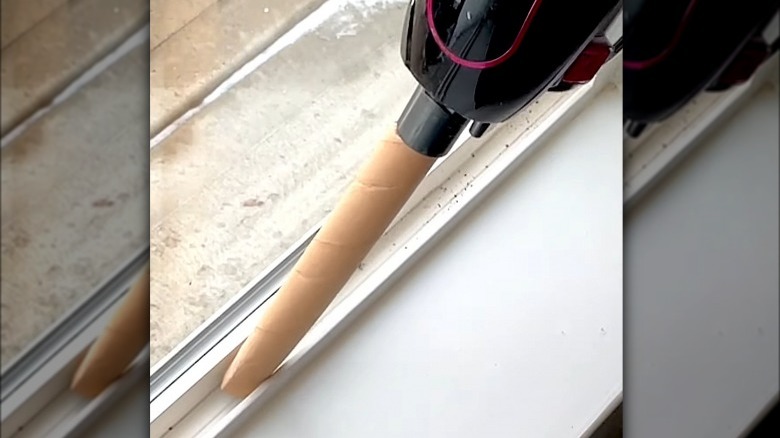Paper towel vacuum hack