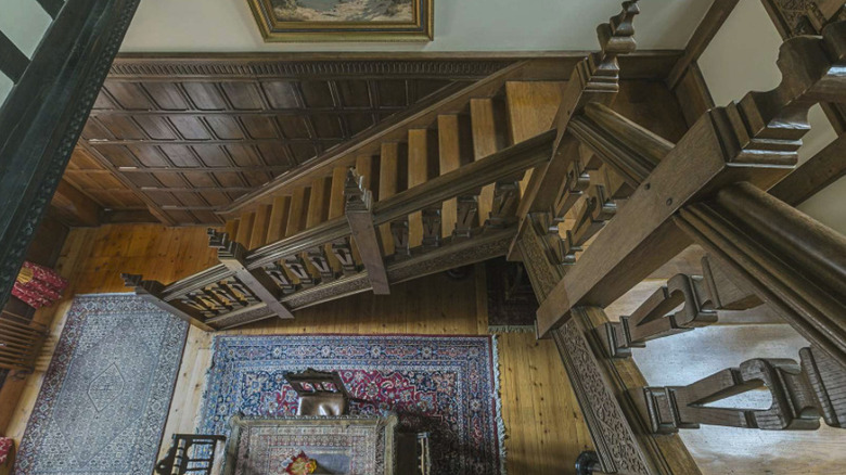 The staircase of Stanstead Hall
