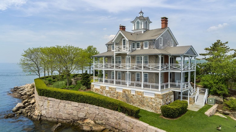 large victorian home on island