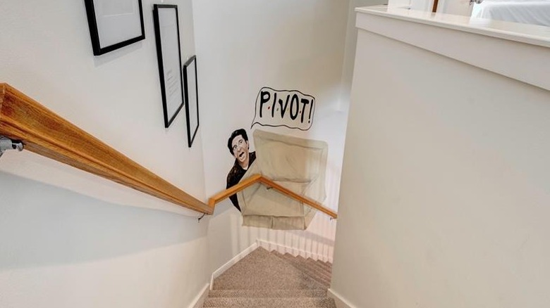 Stairway with wall art