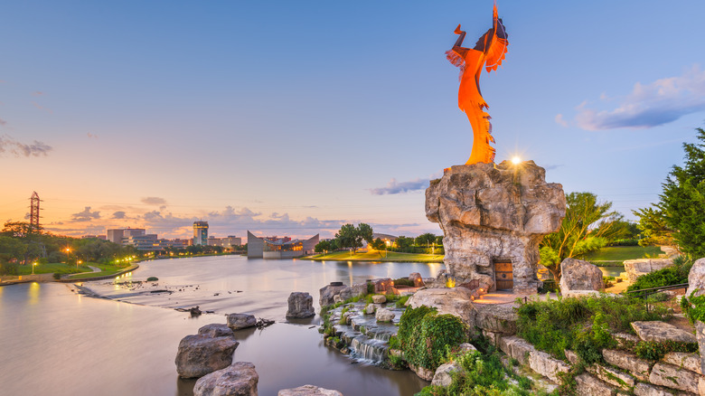 Keeper of the Plains statue, Wichita, KS