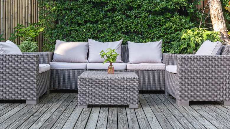 Rattan patio furniture