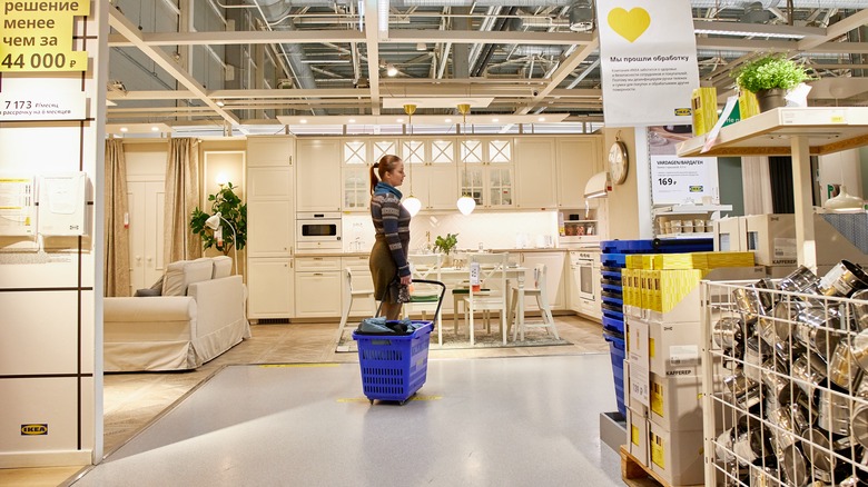 Woman in Ikea store