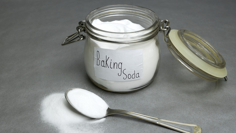 Baking soda in jar