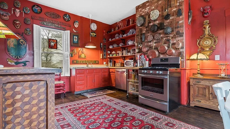 Red eccentric kitchen