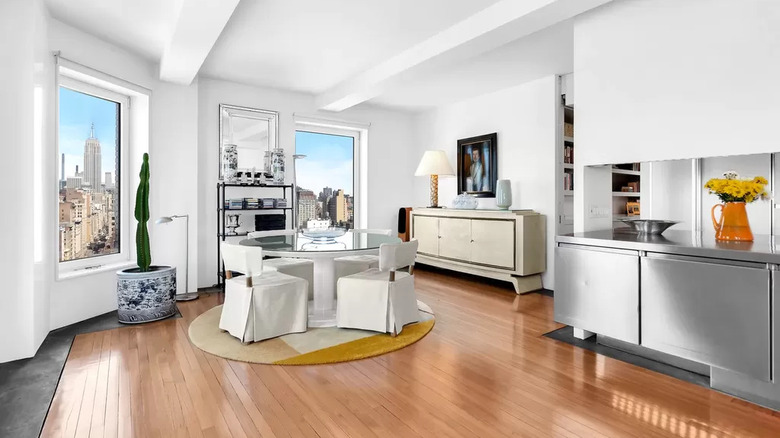 Dining room in city apartment