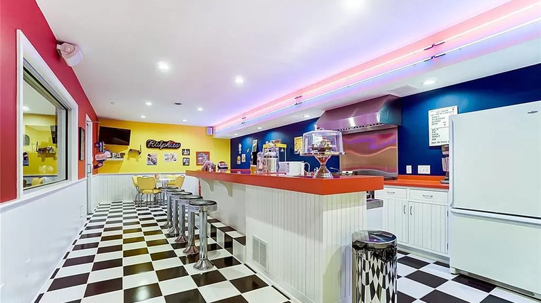 Retro diner basement