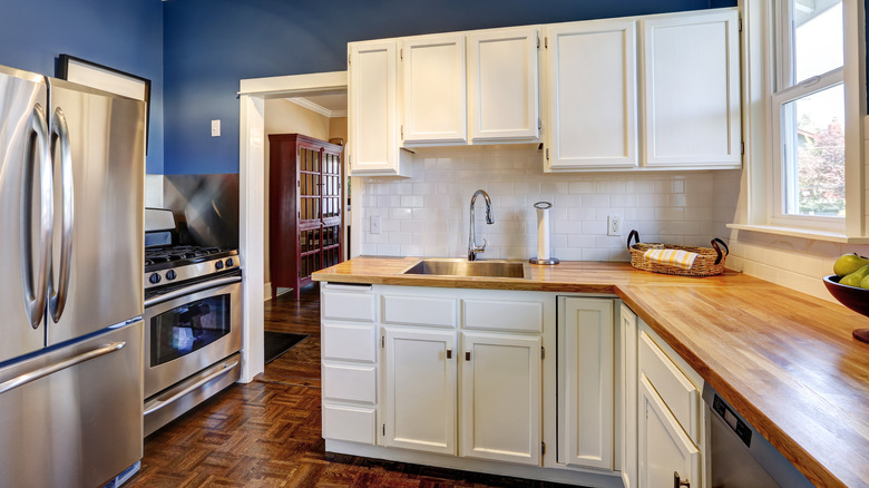 Navy kitchen interior