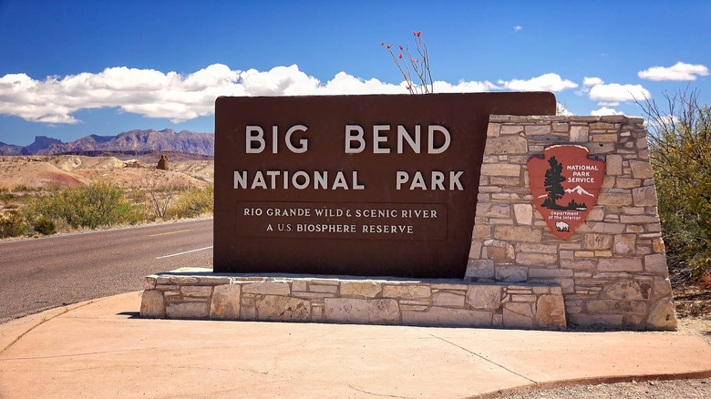 Big Bend National Park sign