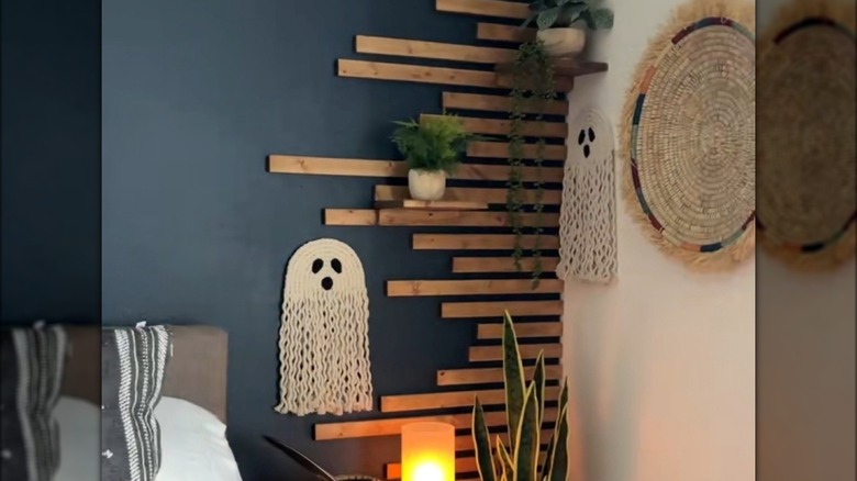 diy macrame halloween ghosts