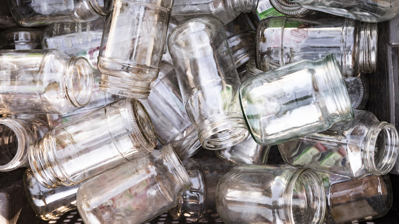 pile of empty jars