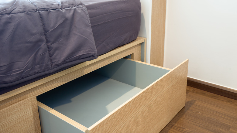 handleless drawer under bed