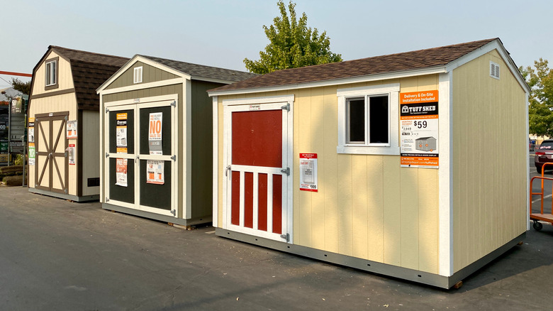 Home Depot sheds for sale