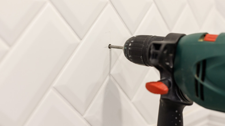 drilling into bathroom tile 