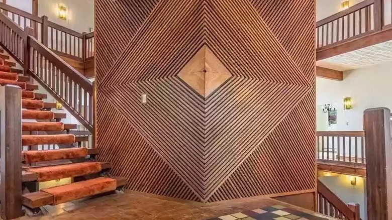 wood wall of a 1980s house