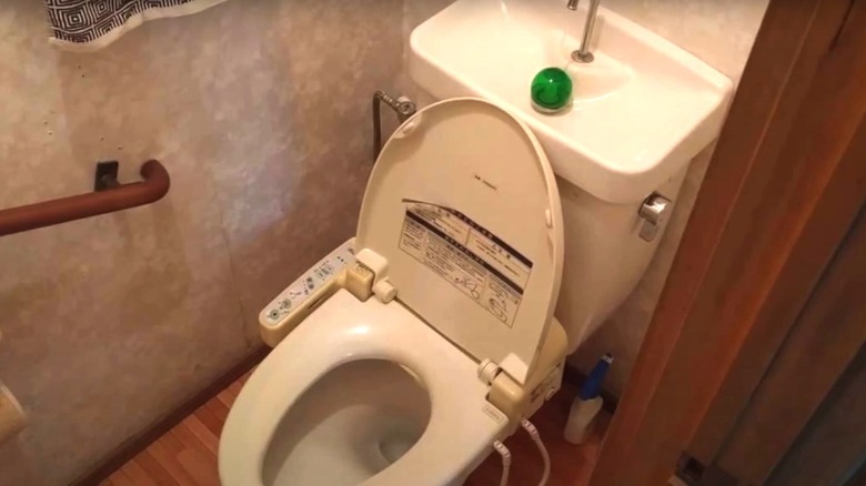 sink built into toilet