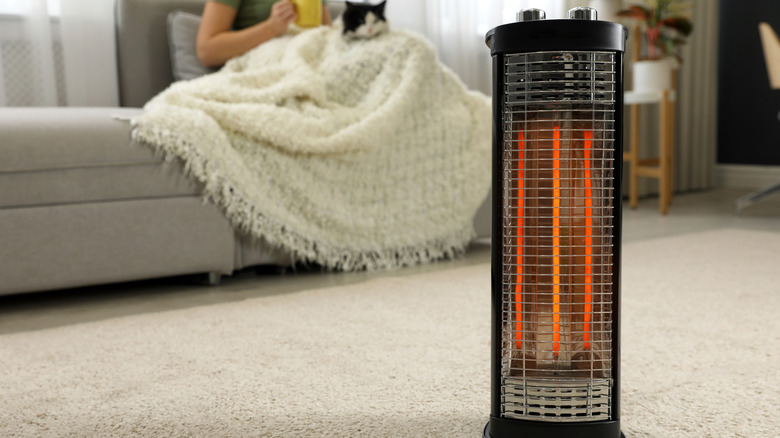 space heater in living room